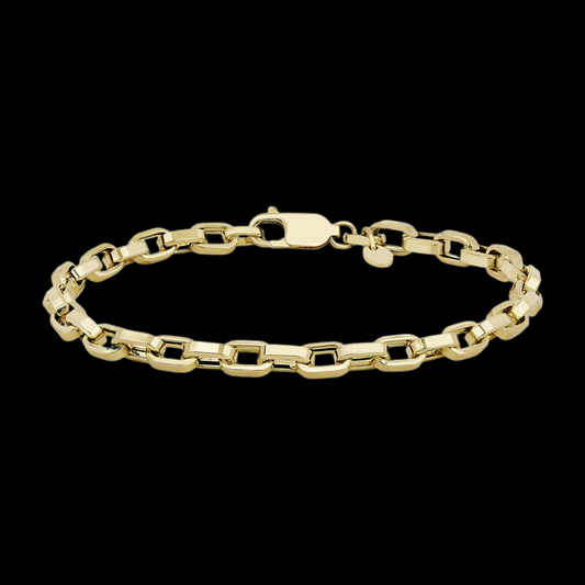 Squared Open Link Bracelet Yellow