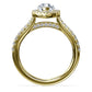 Marquise Bridge Halo Diamond Engagement Ring 14K Yellow