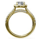 Pear Bridge Halo Diamond engagement Ring 14K Yellow
