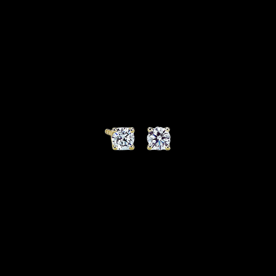 0.50ctw Solitaire Diamond Studs 14K Yellow Gold