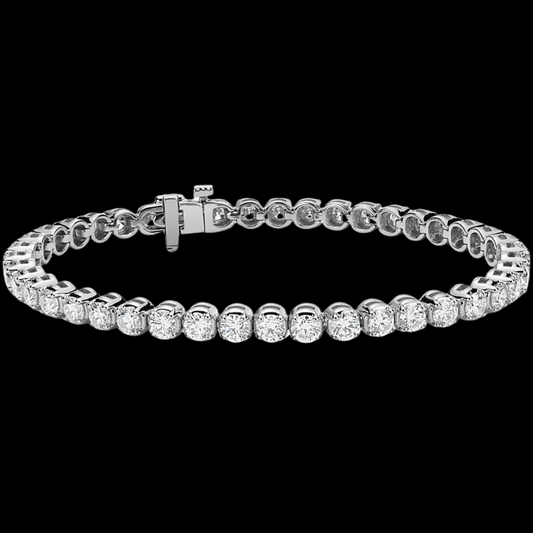 Prong Set Diamond Tennis Bracelet 14K White