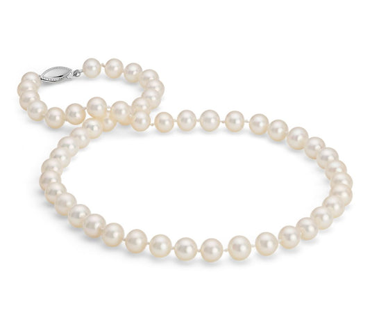Freshwater Cultured Pearl Necklace 14K White